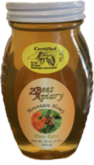 ZBees Apiary honey jar